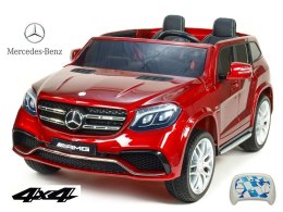 MERCEDES GLS 63, 4 SILNIKI, 2X12 V, MIĘKKIE KOŁA, MIĘKKIE SIEDZENIE DLA 2 DZIECI/HL228