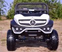 MERCEDES BENZ UNIMOG 4X4,12V14AH, AMORTYZATORY, MIĘKKIE KOŁA, MP4, SUPER OPCJA/UNIMOG