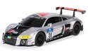 Audi R8 LMS 1:18 RTR (zasilanie na baterie AA) - srebrny