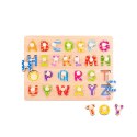 TOOKY TOY Puzzle Układanka Montessori z Pinezkami Alfabet