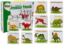 Puzzle edukacyjne przyjaciele dinozaurów 10 el