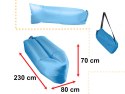 Lazy BAG SOFA łóżko leżak na powietrze błękitny 230x70cm