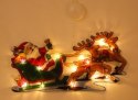 Lampki LED wisząca dekoracja świąteczna sanie miko