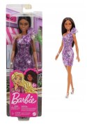 BARBIE LALKA BRUNETKA W BŁYSZCZĄCEJ SUKIENCE