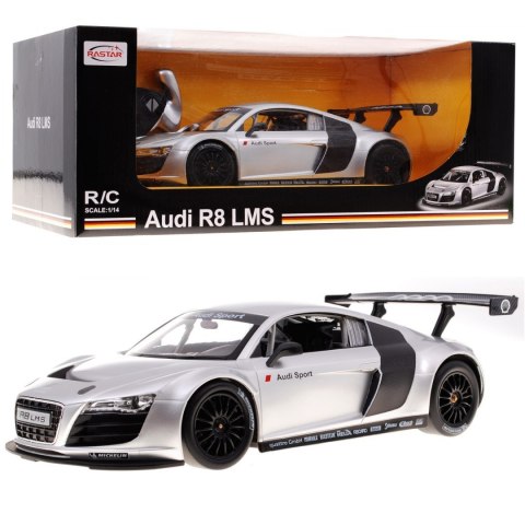 Autko R C Audi R8 Srebrny 1 14 RASTAR