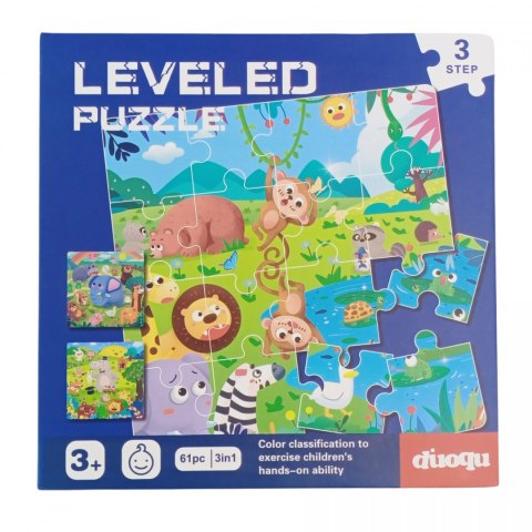 PUZZLE MAGNETYCZNE KSIĄŻKA 3W1 ZOO DLA DZIECI