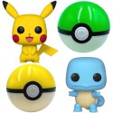 DUŻA FIGURKA POKEMON PIKACHU SQUIRTLE+ POKEBALL