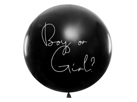Balon Gender Reveal Dziewczynka czarny biały napis