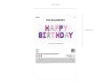 Balon foliowy Happy Birthday kolor tęczowy340x35cm