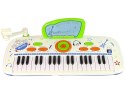 Elektryczne Pianino Keyboard Dla Dzieci Niebieski Nuty USB MP3