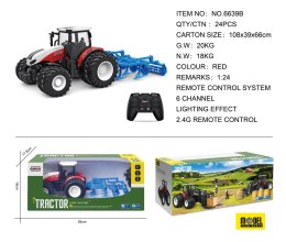 Traktor Czerwony R/C Z Pługiem