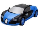 Samochód Do Driftu, Auto RC Drift 1:24 2,4 GHz 4WD CZARNO-NIEBIESKIE BUGATTI