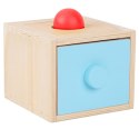 Tooky Toy Drewniana Kostka Edukacyjna Szuflada Pudełko Montessori Sorter Nauka Kolorów 4w1