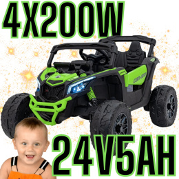 Buggy Maverick ATV CAN-AM na akumulator 4x200W 24V 7Ah CA-003 Zielony