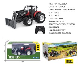 Traktor + Spych R/C 1:24 Czerwony