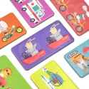 WOOPIE Gra Edukacyjna Transport Zwierzęta Puzzle Domino Montessori