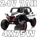 Buggy UTV-MX 2000N na akumulator Biały 24V 4x75W XMX603B