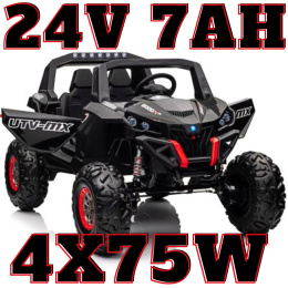 Buggy UTV-MX 2000N na akumulator Czarny 24V 4x75W XMX603B