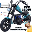 Motor na akumulator Chopper Cruiser 12 Plus Hyper Gogo 160W 22V Niebieski Pompowane koła do 16 km/h