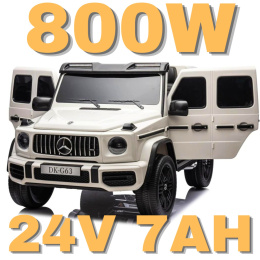 Mercedes Benz G63 AMG XXL na akumulator 4x200W 24V Biały