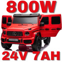 Mercedes Benz G63 AMG XXL na akumulator 4x200W 24V Czerwony