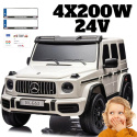 Mercedes Benz G63 AMG XXL na akumulator 4x200W 24V Biały