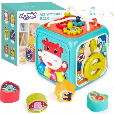 WOOPIE BABY Interaktywna Kostka Sensoryczna Edukacyjna Montessori Sorter 6w1