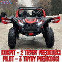 Mega Buggy A032 ATV Racing 24V 14AH 4x200W na akumulator Czerwony