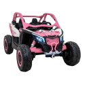 Buggy na akumulator Maverick CAN-AM RR Turbo RR CA-001 4x200W 24V20AH Różowy Panel SPORT