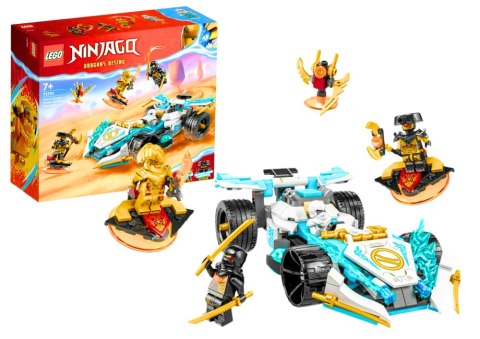 Klocki LEGO NINJAGO Samochód Wyścigowy ZANE'A Dragon Power SPINJITZU 307 Elementów 71791