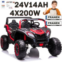 Mega Buggy A032 ATV Racing 24V 14AH 4x200W na akumulator Czerwony