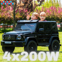 Mercedes Benz G63 AMG XXL STRONG na akumulator MP4 Czarny 4X200W 24V14Ah