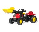 Rolly Toys 023127 Traktor Rolly Kid z łyżka i przyczepa Czerwony