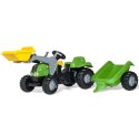 Rolly Toys 023134 Traktor Rolly Kid X z łyżka i przyczepa Zielony