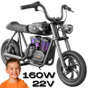 Motor na akumulator Chopper Pioneer 12 Plus Hyper Gogo 160W 22V Czarny Pompowane koła do 16 km/h