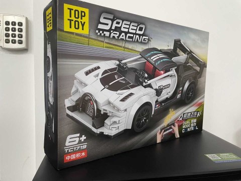 Zestaw Klocków Auto Sportowe Białe R/C