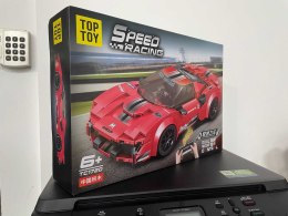 Zestaw Klocków Auto Sportowe Czerwone R/C