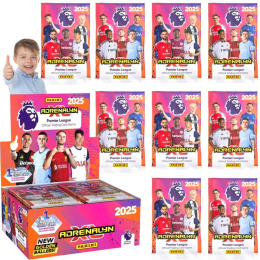 FIFA PREMIER LEAGUE 2025 ADRENALYN XL CAŁY BOX SASZETKI 36 SZT KARTY PIŁKARSKIE PANINI ZESTAW