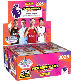 FIFA PREMIER LEAGUE 2025 ADRENALYN XL CAŁY BOX SASZETKI 36 SZT KARTY PIŁKARSKIE PANINI ZESTAW