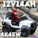 Auto na akumulator Monster Jeep WXE1688 12V 14Ah 4x4 Biały