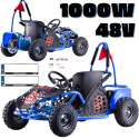 Buggy Kart Fast Dragon na akumulator 48V 1000W Niebieski