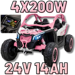 Buggy na akumulator Maverick 4x4 CAN-AM RR Turbo RR CA-001 Różowy Panel SPORT