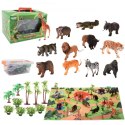 WOOPIE Large Wild Animal Figures Set + Mat and Accessories 23 el.