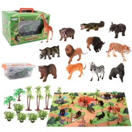 WOOPIE Large Wild Animal Figures Set + Mat and Accessories 23 el.