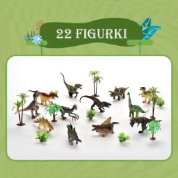 WOOPIE Zestaw Park Dinozaurów Figurki + Mata i Akcesoria 23 el.