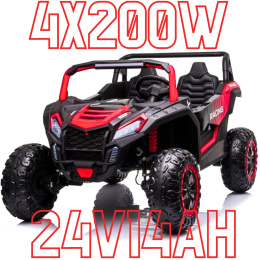 Mega Buggy A032 ATV Racing 24v 14AH 4x200W na akumulator Czerwony