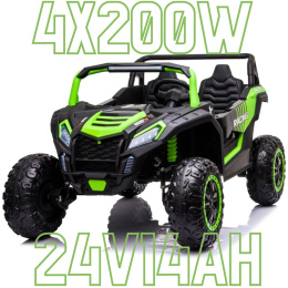 Mega Buggy A032 ATV Racing 24V 14AH 4x200W na akumulator Zielony