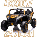 Mega Buggy A032 ATV Racing 24V 14AH 4x200W na akumulator Złoty