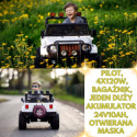 Auto na akumulator Monster Jeep WXE1688 24V 10Ah 4x4 Biały