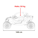 Buggy na akumulator Maverick 4x4 CAN-AM RR Turbo RR Czarny Panel SPORT